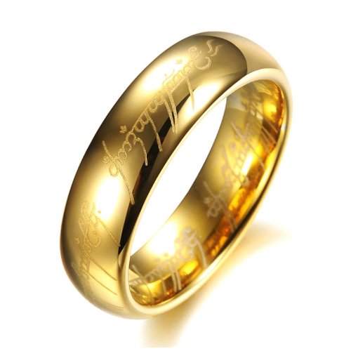 Accessaries The Lord of Rings Fashion Tungsten Carbide Ring Toy Game Ring Mens Jewelry Gold Black Silver Celtic Dragon