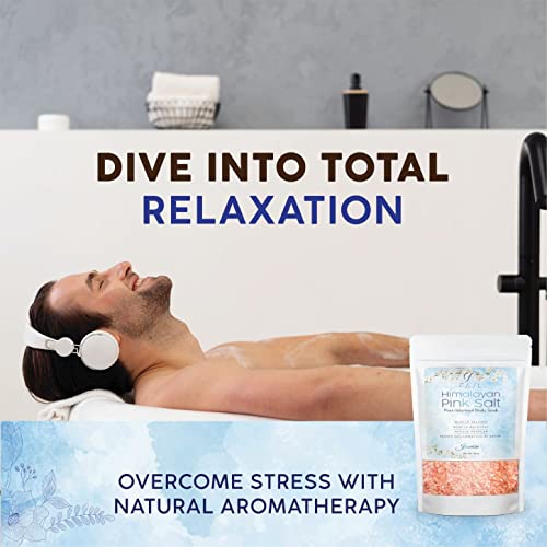 Himalayan Pink Bath Salt With Essential Oils. Post Workout Body Soak. 100% Natural-Muscle Recovery. Soothes Sore Muscles (Jasmine) #TOP3