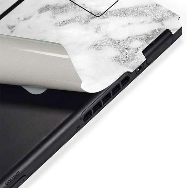 Skinit Decal Gaming Skin Compatible with Nintendo Switch Bundle - Silver Marble Design
