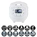 Yum Asia Panda Mini Rice Cooker With Ninja Ceramic Bowl and Advanced Fuzzy Logic (3.5 cup, 0.63 litre) 4 Rice Cooking Functions, 4 Multicooker functions, Digital LED display - 120V