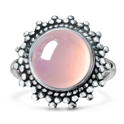 Bague argent S925 tournesol pierre turque naturelle pour femme