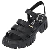 gut kombinierbar Palado Damen plateau Sandaletten Tarla - modische Riemchensandalen mit Absatz - bequeme Pantoletten - elegante Sommerschuhe für Frauen - hohe angenehme Schuhe schwarz UK7 - EU40