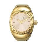 FOSSIL Ring Watch für Damen, Quarz-Zweizeigerwerk mit Edelstahlarmband