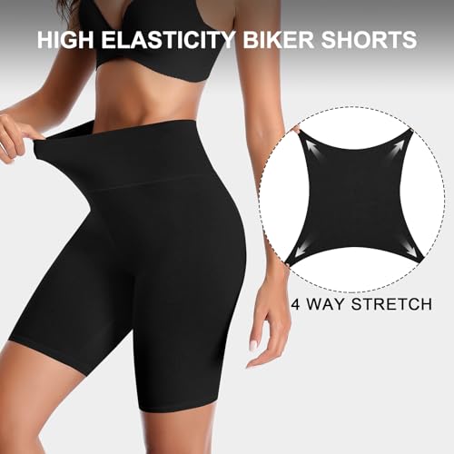 K-CHEONY Women's High Waisted Biker Anti Chafing Cotton Slip Boy Underwear Yoga Workout Shorts4