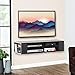 FITUEYES Wall Mounted Media Console,Floating TV Stand Component Shelf，Black，FDS212002WB