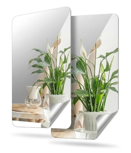 Image of OURCHEAPSTORE Modern Frameless Wall Mirror 30 x 40 cm Decorative Glass Mirror for Bedroom Living Room Bathroom Entryway and Home Decor Pack 1