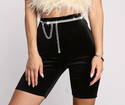 Women Rhinestone-Waist-Chain Belts Silver-Diamond Bling-Belt Bridal-Belt for Wedding Dresses2