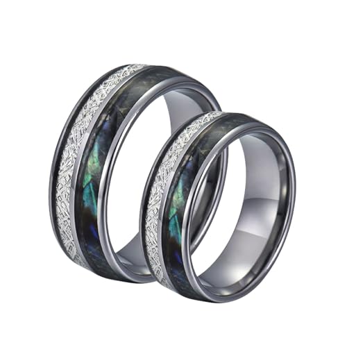 Anneau homme et femme pour fiançailles bague acier 8MM