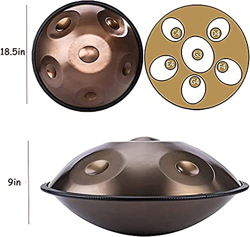 Tambor Handpan de Acero 6 Notas con Bolsa 17.7" miniatura 2