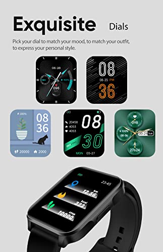 Image of BENIO Smart Watch for Men and Women, 1.69 inch Fitness Tracker, 24 /7Heart Rate /SpO2 /Sleep Tracker, Multiple Dials & 23 Sports Modes Fitness Watch, IP67 Waterproof, Compatible with Android iOS