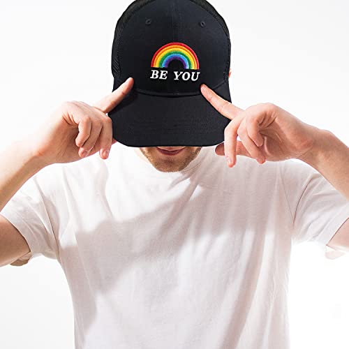 Image of Pride Hat Rainbow Caps LGBT Baseball Cap Pride Accessories Gay Stuff for Men Women