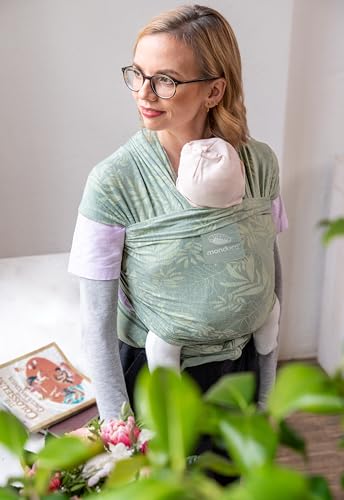 manduca Sling - Babytragetuch - Elastische Babytrage für Neugeborene von der Geburt bis zu 15 kg - Bio-Baumwolle - GOTS zertifiziert
