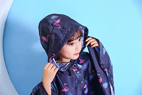 Image of Freesmily Kids Cute Raincoat Waterproof Rain Poncho Jacket Coat for Girls Boys