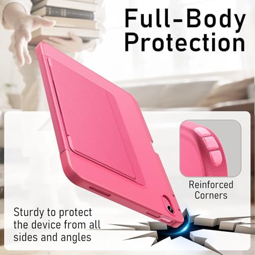 Image of JETech Multi-Angle Stand Case for iPad (A16) 11th /10th Gen, Pink