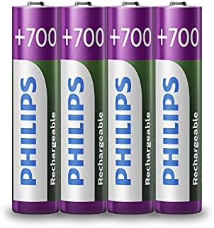 Philips Rechargeable Battery AAA - 700mAh (4 Batteries)