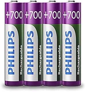 Philips Rechargeable Battery AAA - 700mAh (4 Batteries)