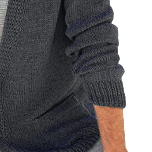 Men's Loose Fit Solid Knitted Sweater Two Button Closure V Neck Sweater Cardigan Casual Regular Sweaters4