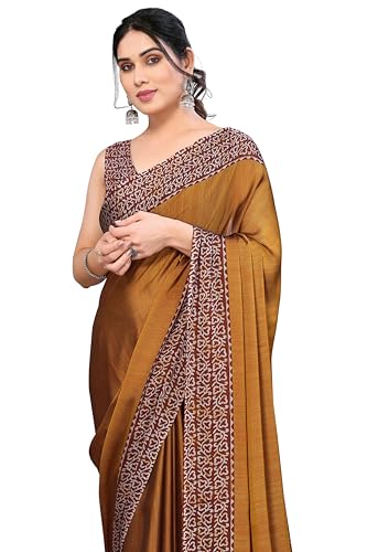Image of MIRCHI FASHION Saree for Woman Chiffon Madhubani Print | Breathable Comfortable Printed Saree for Office and Regular Use (Available in 15 Designs)