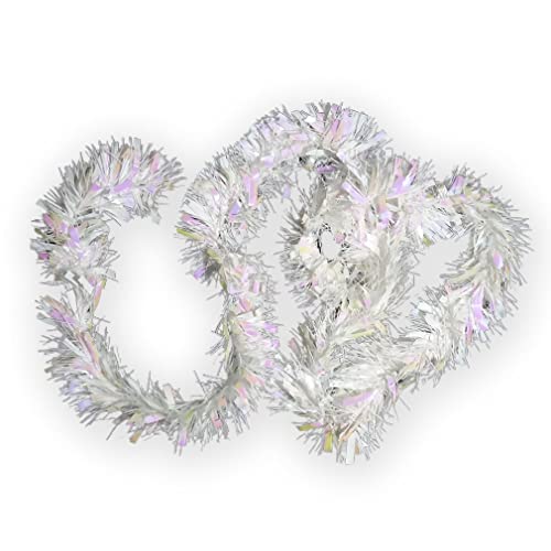 Festão de Natal Holográfico Branco - 2m x 10cm