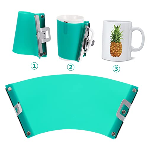 Moule silicone sublimation pour tasse 340 ml lot de 2 fixations faciles - 5