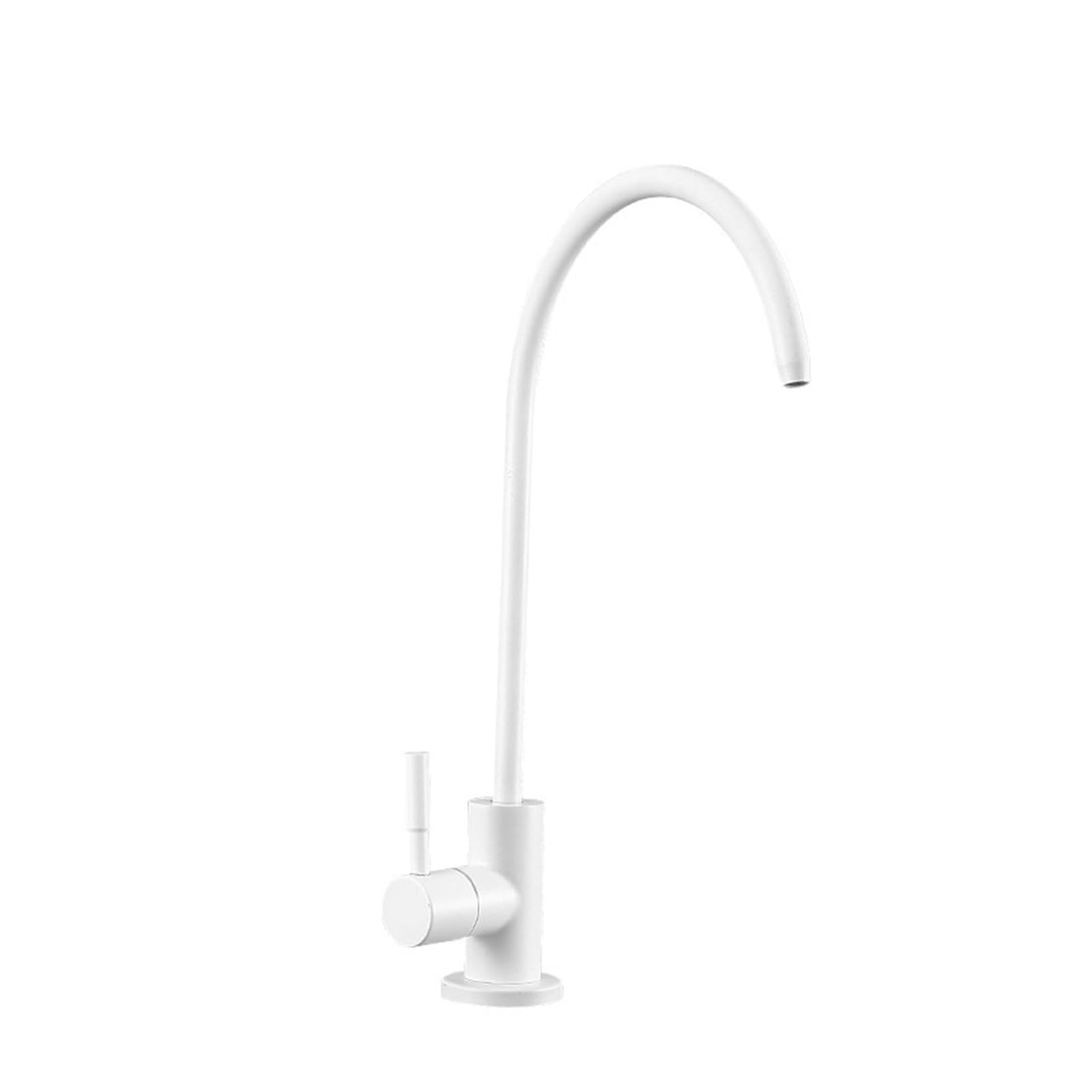 Grifo para basura de cocina y agua limpia de fregadero en color blanco