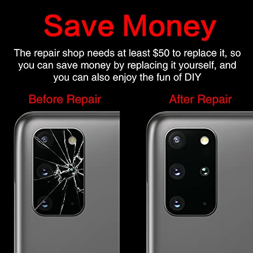 2Pcs Galaxy S20+ Back Rear Camera Lens Glass Replacement, Asdawn Back Lens Glass For Samsung Galaxy S20 Plus 6.7 Inches All Carriers With Free Lens Film + Installation Manual + Repair Tool Set #TOP3