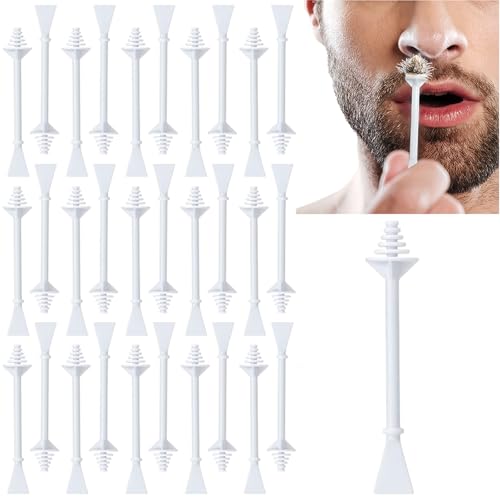 Qintora 30 Pcs Nose Wax Sticks Dual-End Nose Waxing Stick for Men & Women 2-in-1 Nasal Wax Spatulas Eyebrow wax sticks