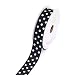LUV RIBBONS 7/8-Inch Grosgrain White PolkaDots Ribbon by Creative Ideas, 10-Yard Black