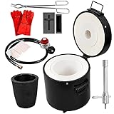Advanced 6 KG Propane Melting Furnace Kit Graphite Crucible and Tongs 1300°C /2372°F Casting...