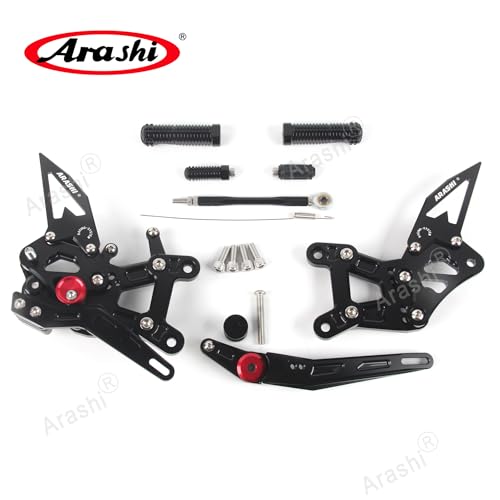 Commandes reculées moto CBR1000RR-R footpegs repose-pieds noirs - 5