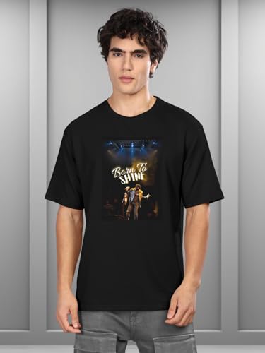 Image of BULLMER Trendy Printed Crew Neck Oversized Concert /Coldplay Tshirt for Men