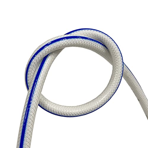 Image of 1 /2 inches ID x 5 /8 inches OD Heavy Duty Braided PVC Tubing Reinforced Hose, Non-Toxic for RV Fresh Water (5 feet), RH-X