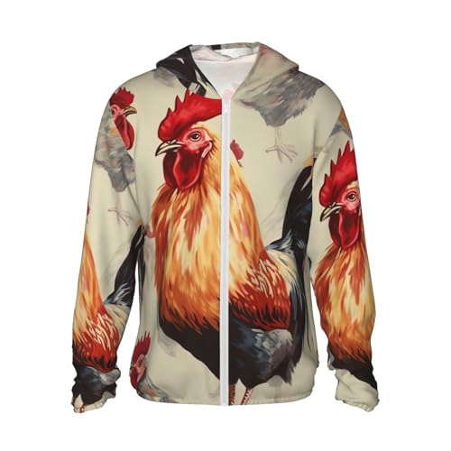 Veste protection solaire homme UPF 50+ à capuche rashguard manches longues respirant art animalier