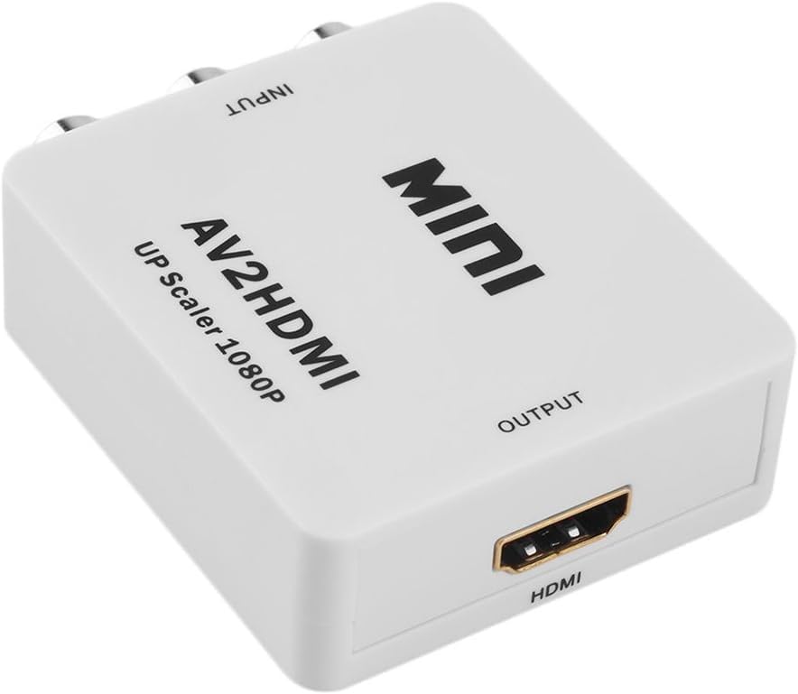 Image of NEXSA AV to HDTV, RCA to HDTV, AV2HDTV Adapter AV CVBS Composite to HDTV Video Audio Converter 1080P Support PAL /NTSC Format for PS2, PS3, Set Top TV Box, STB, VHS, Camera, DVD