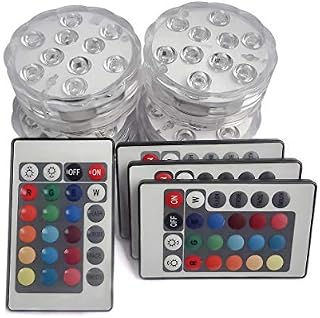 Creatrek Submersible Led Lights,Remote Controlled Waterproof Multi Color Underwater Lights for Pond
