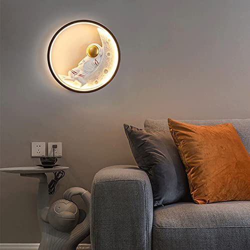 Aplique de pared de luna para habitación infantil con astronauta LED 3