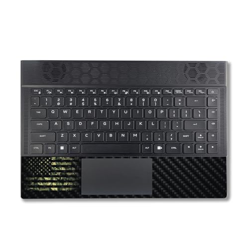 Image of MightySkins Carbon Fiber Skin Compatible With Alienware X14 R2 (2023) Full Wrap Kit - American Camo | Protective, Durable Textured Carbon Fiber Finish | Easy To Apply & Change Styles | Made in the USA