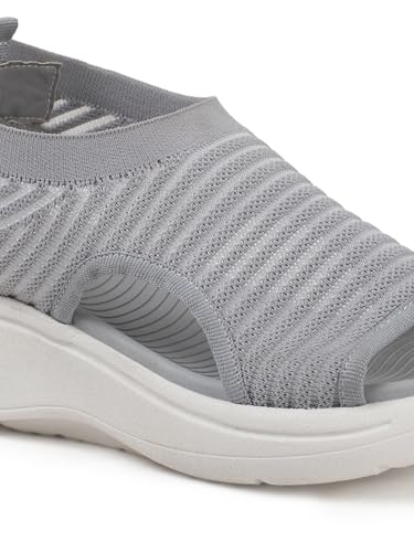 Image of Carlton London Women's Knitted Slip-On Wedge Sandals