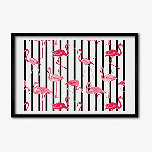 Affiche 60x40 cm Tulup avec cadre en bois moderne aspect peinture de haute qualité