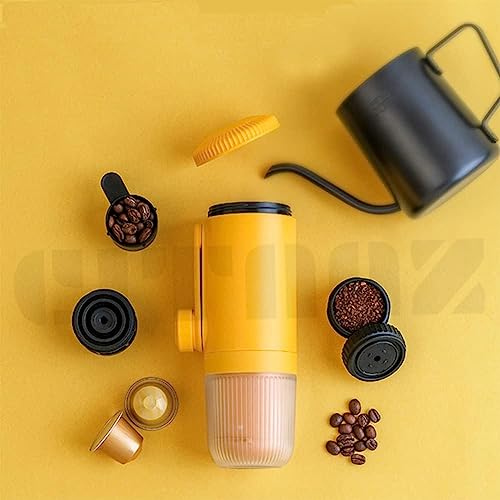 Image of Coffee and Espresso Maker, Barista Level Portable Coffee Maker with Chamber, Plunger, and Filters, Quick Coffee and Espresso Maker
