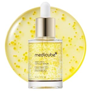 medicube Deep Vitamin C Capsule Serum | Hydrating Vitamin C Serum for Dull & Uneven-Looking Skin with Visible Concerns | Liposome Capsules for Smooth, Radiant Texture | Korean Skincare 1.01 fl.oz