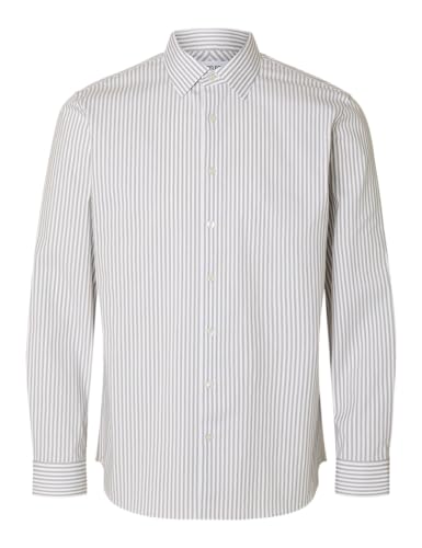 T-Shirt Ls SELECTED FEMME Blanc Éclatant Homme Manches Longues XL Slim