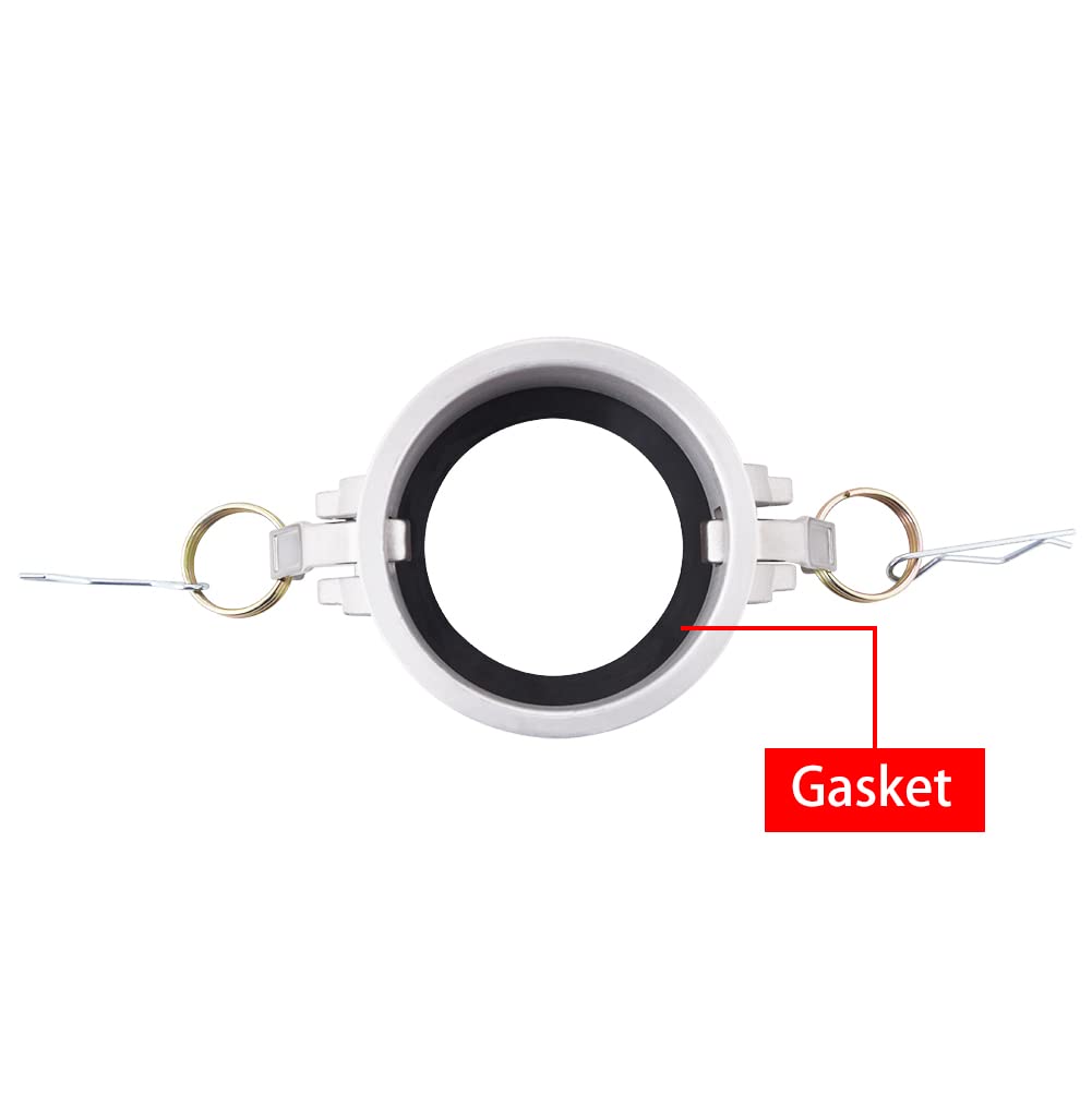 Accesorios de bloqueo de leva tipo D de aluminio, manguera de leva y surco, acoplador hembra de 3 pulgadas x NPT hembra de 3 pulgadas 2 piezas