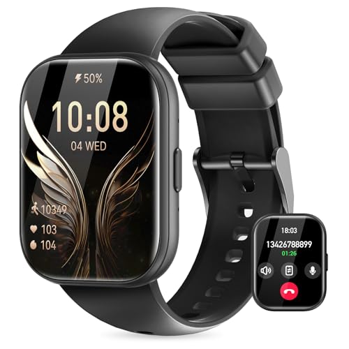 Miecgth Smartwatch Damen mit Telefonfunktion 1.75\" Touchscreen Fitness Tracker Smartwatch Herzfrequenz IP68 Menstruationszyklus 120+ Sportmodi Schlafüberwachung SpO2 für iOS & Android (Schwarz) Miecgth Smartwatch Damen mit Telefonfunktion 1.75\" Touchscreen Fitness Tracker Smartwatch Herzfrequenz IP68 Menstruationszyklus 120+ Sportmodi Schlafüberwachung SpO2 für iOS & Android (Schwarz)