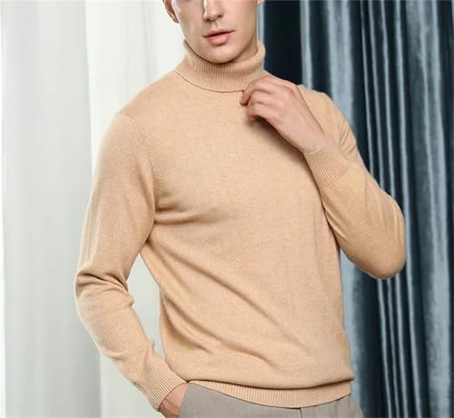 Men Cashmere Sweater Turtleneck Winter Warm Knitted Long Sleeve Pullovers Sweater3