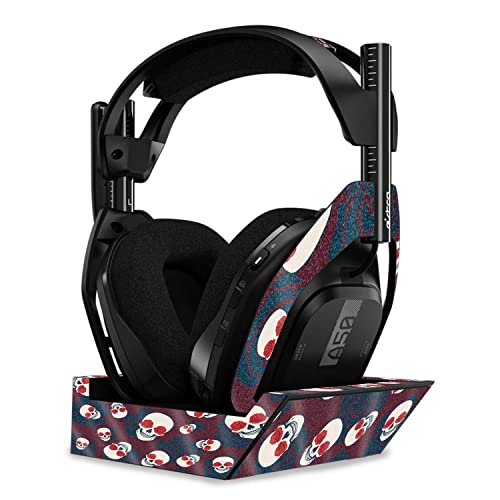 Image of MightySkins Glossy Glitter Skin Compatible with Astro A50 Wireless Headphones + Base Station (Gen 4) - Skulls N Roses | Protective, Durable High-Gloss Glitter Finish | Easy to Apply | Made in The USA