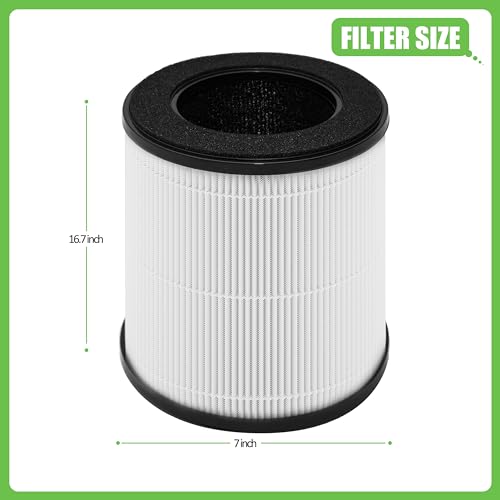 Hichoryer B-D02L/ M05 Replacement Filter, Compatible with MOOKA B-D02L/M05 & KOIOS B-D02L and VEWIOR B-D02U Air Purifier, 3-in 1 H13 True HEPA Filter, 2 Pack by Hichoryer - Image 6