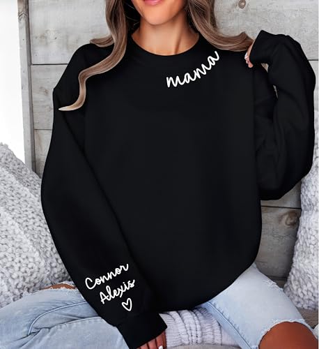 Personalized Mama Sweatshirt Custom Mama Sweatshirt Womens Mens Unisex Sweatshirt Cute Girly Mom Sweater Gift Sweater Crewneck2