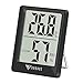 Produktbild DOQAUS Thermometer Innen, Digitales Thermo Hygrometer Innen, Luftfeuchtigkeitsmessgerät, Hydrometer Feuchtigkeit mit Hohen Genauigkeit, für Raumklimakontrolle, Babyraum, Wohnzimmer, Büro(Schwarz)