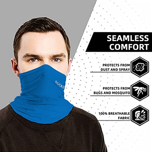 Image of ROCK BROS Cooling Neck Gaiter Sun UV Protection Face Mask UPF 50+ Breathable Bandana Headband Scarf Balaclava Headwear